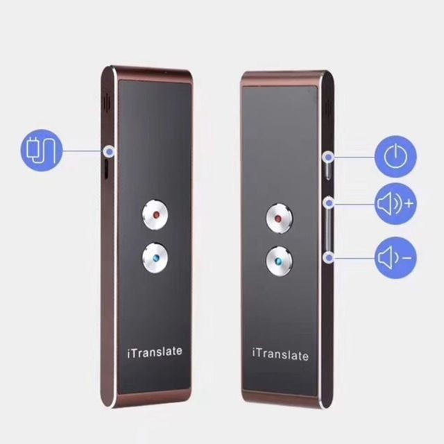 Wewoo T8 Handheld Pocket Smart Translator Traducteur de la parole en temps réel avec double micro, soutien 33 langues noir