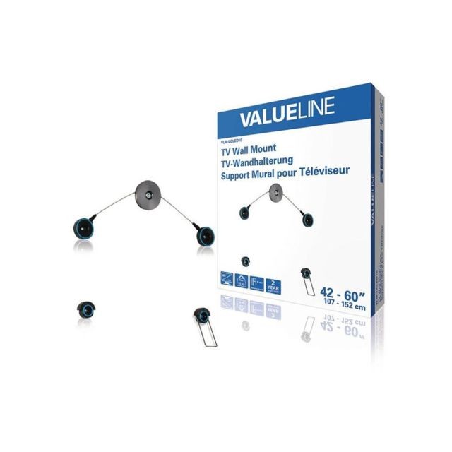 Valueline - VALUELINE VLM-LCLED10 Support TV mural fixe 42-60"" - 25 kg Valueline  - Accessoires Ecran Valueline