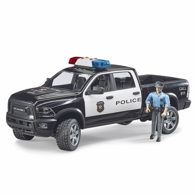 Bruder - Véhicule de police : Pickup RAM 2500 avec figurine Bruder - Bonnes affaires Bruder