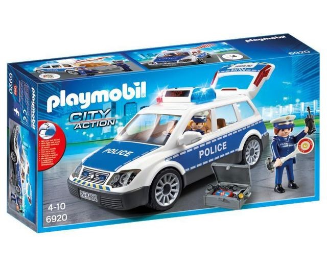 Playmobil - Voiture de policiers avec gyrophare - 6920 - Jeux de construction