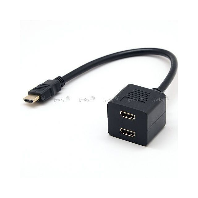 marque generique - Adaptateur Prise HDMI Mâle vers Double HDMI Femelle Câble Connectique - Câble HDMI