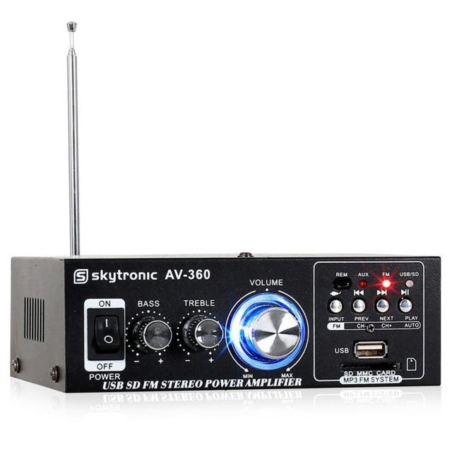 Ampli  Skytronic Skytronic AV-360 ampli HiFi stéréo USB SD MP3 AUX FM Skytronic