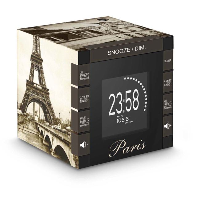 Bigben Interactive - Radio-réveil avec projecteur "" Paris "" - RR70PPARIS  - Radio-Réveil Radio