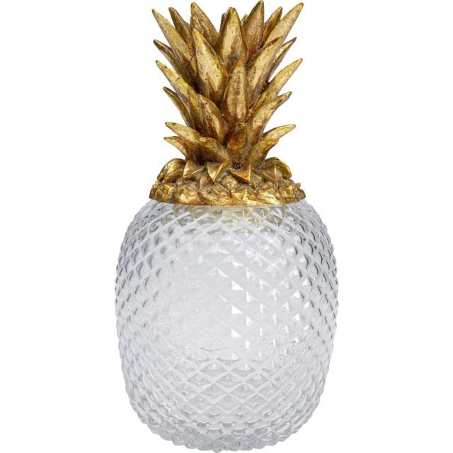 Karedesign - Boîte ananas transparent et doré 31cm Kare Design - Petit rangement Karedesign