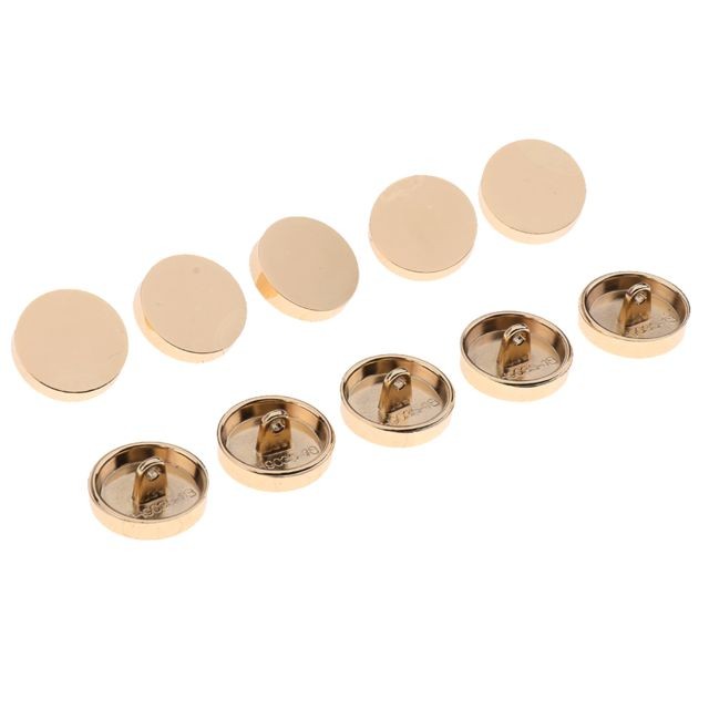 marque generique - 10pcs boutons de tige ronde en métal pour chemises costumes manteaux décor 25mm ruban marque generique  - Vêtement connecté