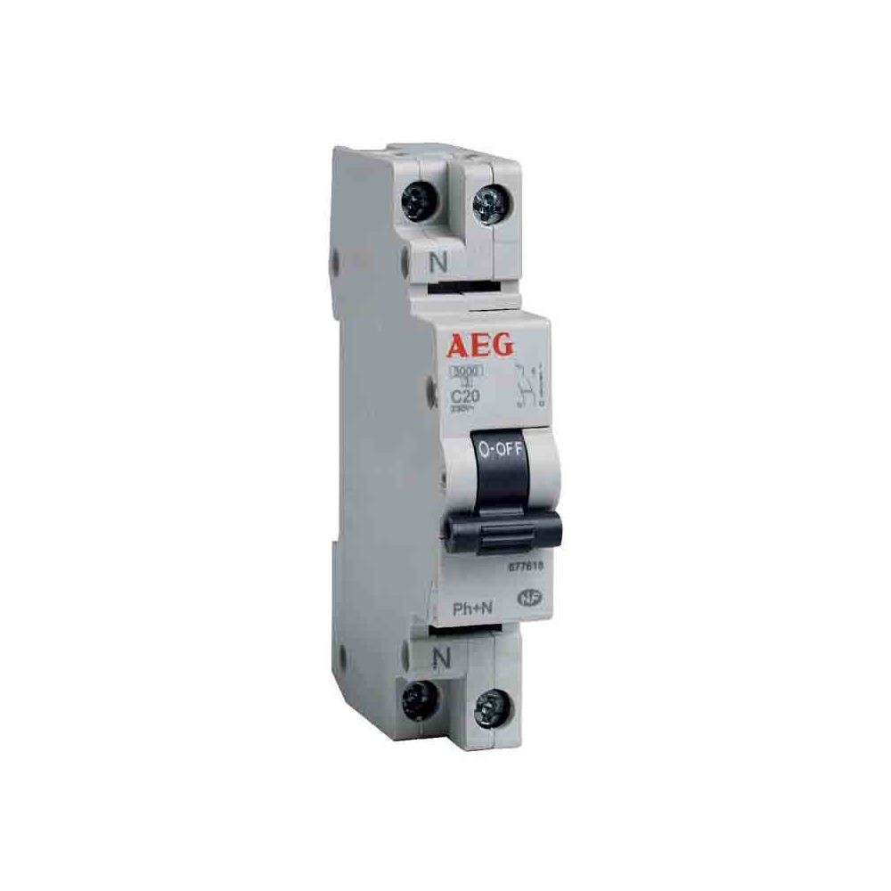 Interrupteurs différentiels AEG AEG - Disjoncteur phase+neutre - 10A