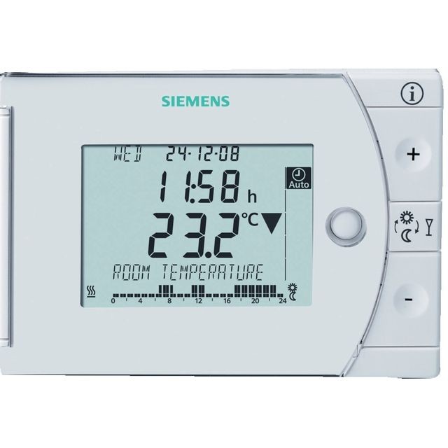 Siemens - Thermostat ambiance digital hebdomadaire radiocommandé REV24RF/SET-XA - Thermostat