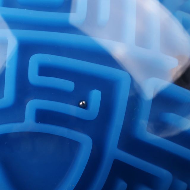 Puzzles Enfants 3d labyrinthe boule magique boule de puzzle cerveau labyrinthe jeu enfants jouet éducatif bleu (difficulté difficile)