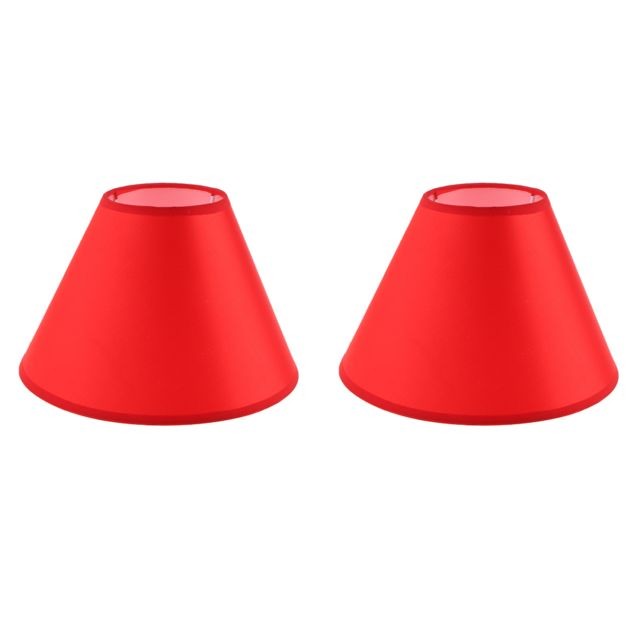 marque generique - 2x Abat-jour Lampe de table Abat-jour Lampadaire Lampe de chevet Abat-jour Rouge marque generique   - Abats-jour Fleur rouge