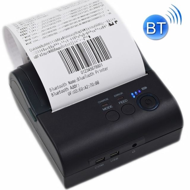 Wewoo - Etiqueteuse Imprimante thermique portative de reçu de Bluetooth - Imprimante bluetooth