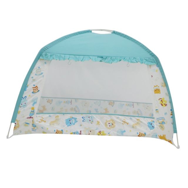 marque generique - lit de bébé tente pour lit moustiquaire à baldaquin sécurité parc bleu 90 x 170 cm - Maisonnettes, tentes