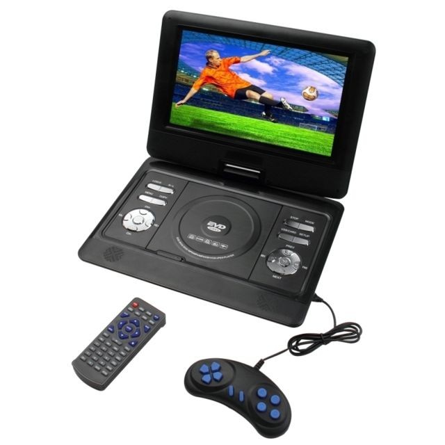 Wewoo 10 pouces TFT LCD écran noir numérique multimédia DVD portable avec lecteur de carte et port USB, TV de PAL / NTSC / SECAM fonction de jeu, rotation de 180 degrés, SD / MS / MMC de
