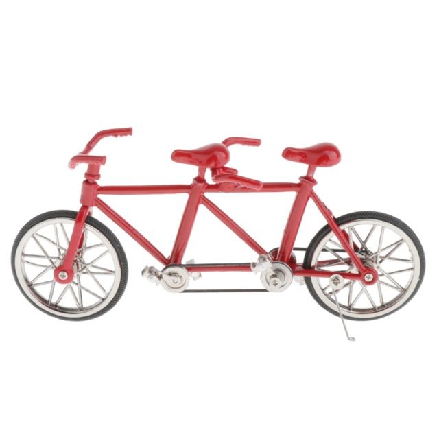 marque generique - Échelle 1:16 Vélo Tandem Vélo Modèle Réplique Jouet Collectibles Plein Rouge marque generique  - Motos