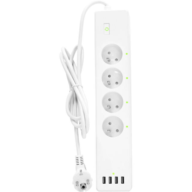Logicom - Multiprise connectée Wifi Strippy - Blanc - Détecteur connecté
