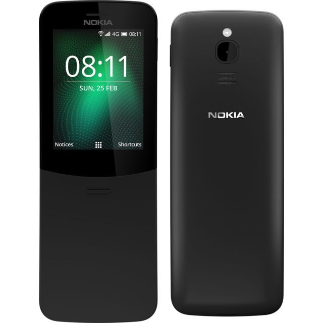 Nokia - 8110 - 4G - Noir Nokia   - Téléphone Portable Nokia