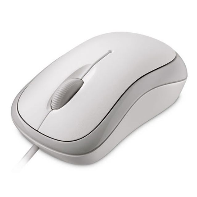 Microsoft - Basic Optical for Business Blanc - Filaire - Souris Blanche