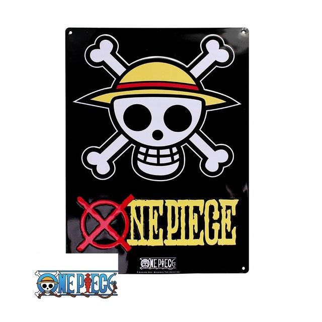 Affiches, posters One Piece ONE PIECE Plaque métal Skull Luffy