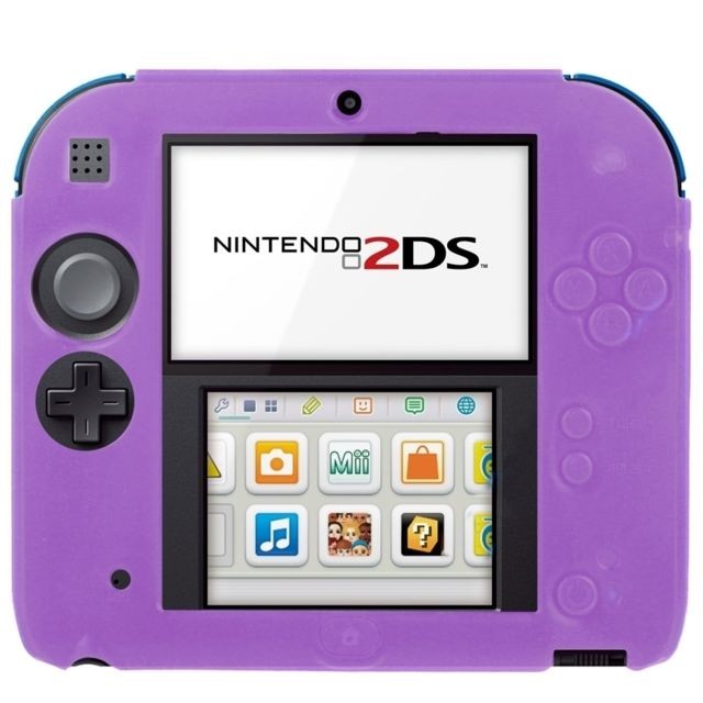 Wewoo - Violet pour Nintendo 2DS Coque en Silicone Ultra Fin Pure Color Wewoo - Accessoires Universels Wewoo