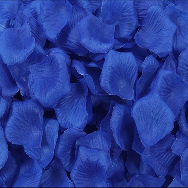 Plantes et fleurs artificielles Wewoo Fleurs Artificielles 1000 PCS Mariage Artificielle De Pétales De Rose Décorations De Bleu Foncé