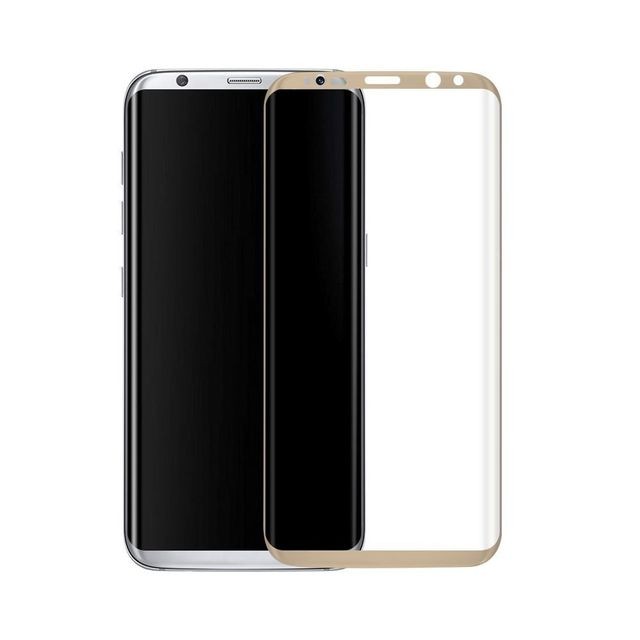 Alpexe - Samsung Galaxy S8+ Film en Verre Trempé,3D Incurvé Or Doré Couverture complète Glass Screen Protector Alpexe  - Accessoire Smartphone Alpexe