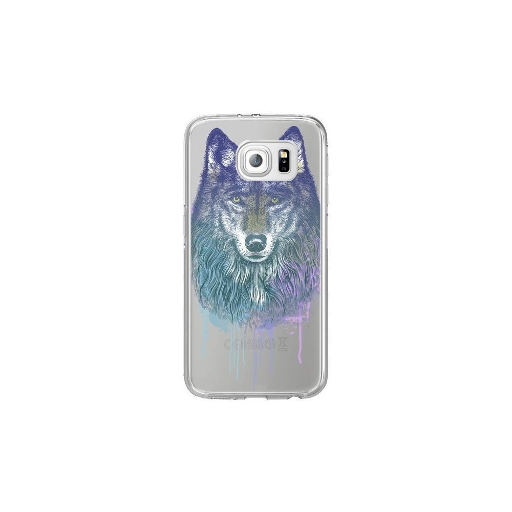 Apple - Coque Loup Wolf Animal Transparente pour Samsung Galaxy S6 Edge - Rachel Caldwell