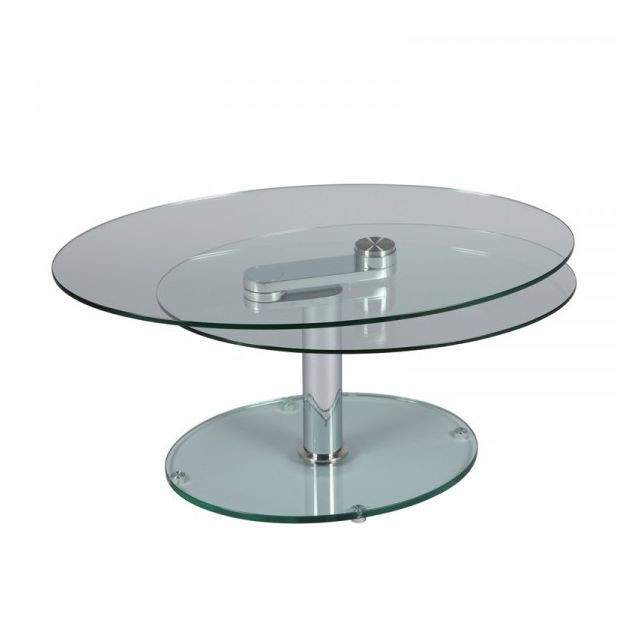 Dansmamaison - Table basse articulée Acier/Verre - GALAS n°1 Dansmamaison  - Table basse en verre Tables basses