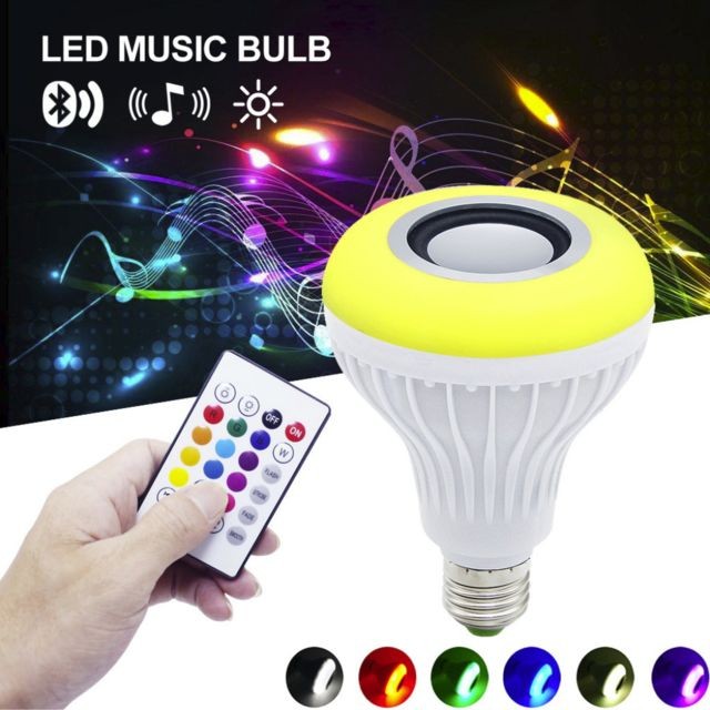 Generic - 12W LED sans fil Bluetooth musique ampoule RGB E27 lampe Bulit-in haut-parleur audio - blanc Generic   - Lampe sans fils