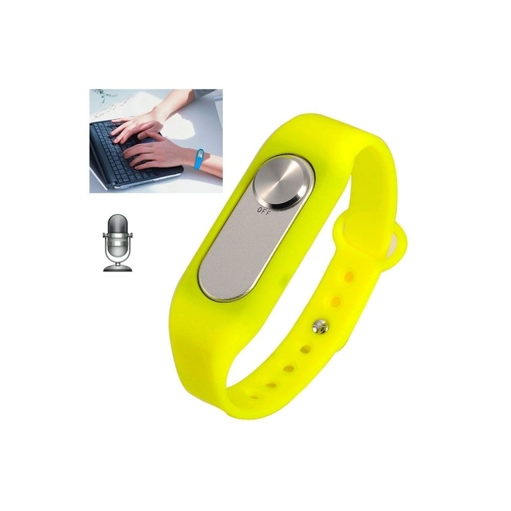 Wewoo - Bracelet connecté jaune Montre-bracelet enregistreur vocal  numérique 4 Go de portable, un enregistrement de longue durée de bouton -  Bracelet connecté - Rue du Commerce