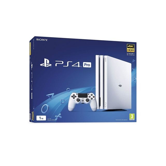 Sony - Console PS4 4 Pro - 1 To - Blanc (Version UK) - Jeux et consoles reconditionnés