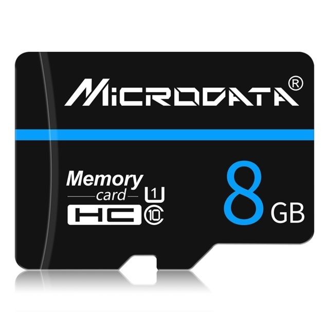 Wewoo - Carte Micro SD mémoire MICRODATA 8GB U1 Blue Line et Black TF SD Wewoo   - Carte Micro SD 8 go
