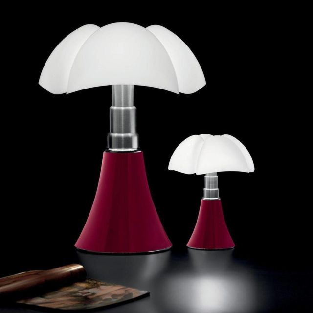 Martinelli Luce PIPISTRELLO - Lampe Rouge LED pied télescopique H66-86cm