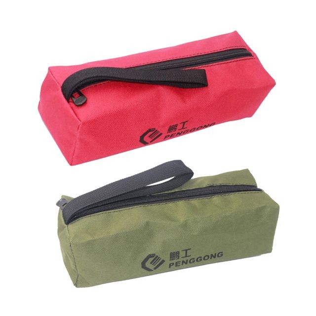 Boîtes à outils marque generique sac de rangement en tissu outils de réparation matériel sac à main zip organisateur vert + rouge
