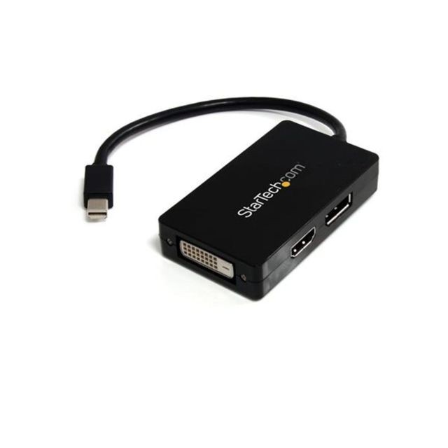 Startech - Adaptateur de voyage Mini DisplayPort vers DVI / DisplayPort / HDMI - Convertisseur vidéo 3-en-1 Startech  - Convertisseur Audio et Vidéo  Startech