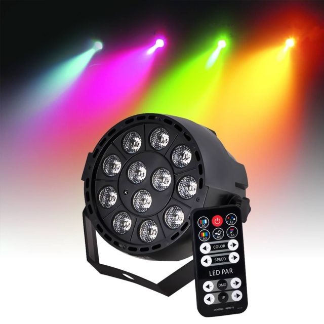 Ibiza Light - Projecteur PAR à LEDs RGB 12 X 3W (3-en-1) DMX Strobe IBIZA LIGHT - Effets lumineux