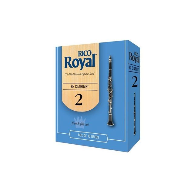 Rico - Boîte de 10 anches Rico Royal pour clarinette force 2 - Accessoires instruments à vent Rico