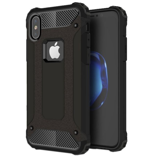 Wewoo - Coque renforcée noir pour iPhone X Armure Magique TPU + PC Combination Case Wewoo - Kit de réparation iPhone Accessoires et consommables