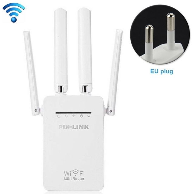 Wewoo -Routeur sans fil Répéteur de WiFi intelligent avec 4 antennes WiFispécification de prise UE blanc Wewoo  - Répéteur Wifi CPL