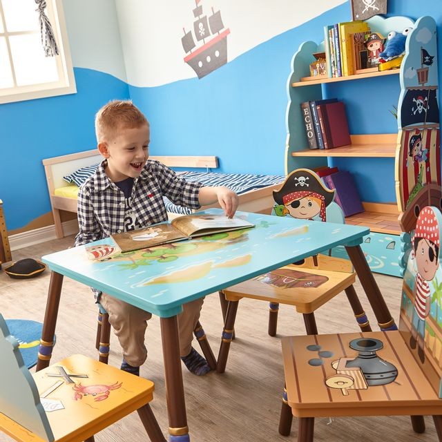 Fantasy Fields - Table pour chambre enfant ou bébé mixte garçon Pirate Island Fantasy Fields TD-11593A1 - Chambre Enfant Bleu, rouge, vert