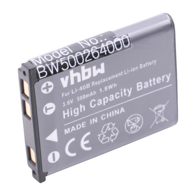 Vhbw - vhbw batterie 500mAh pour appareil photo Praktica Luxmedia 14-Z50S, 14-Z51, 14-Z80, 14-Z80S, 16-Z51 Vhbw  - Batterie Photo & Video