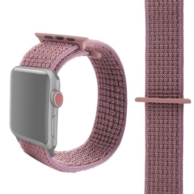 Wewoo - Bracelet de montre en nylon Simple Fashion pour Apple Watch Séries 4 & 3 & 2 & 1 38mm & 40mm, avec Magic Stick (Violet) Wewoo  - Montre et bracelet connectés