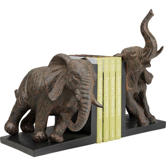 Karedesign Serre-livres éléphants 25cm set de 2 Kare Design