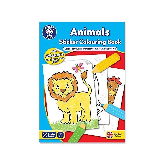 Orchard Toys - Orchard Toys Animals Sticker Colouring Book Orchard Toys  - Orchard Toys