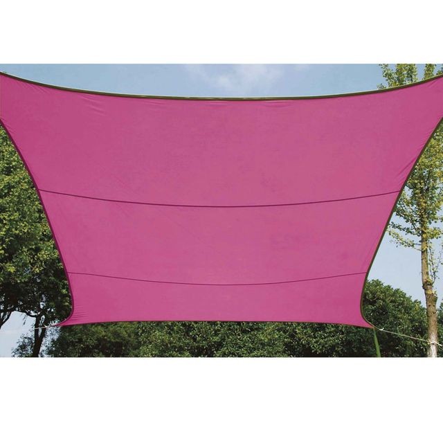 Voile d'ombrage Provence Outillage Voile d'ombrage carrée 5 m rose