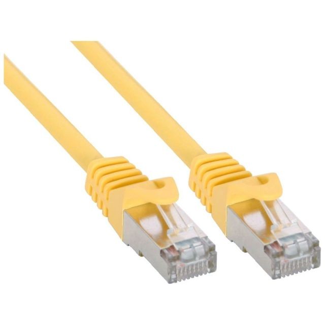 Câble RJ45 Inline Câble patch, S-FTP, Cat.5e, jaune, 2m, InLine®