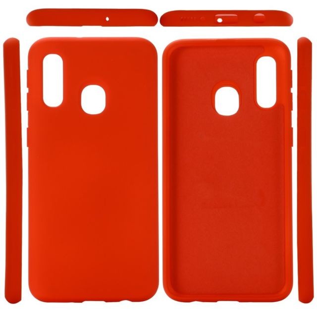marque generique - Coque en silicone liquide rouge pour votre Samsung Galaxy A30 marque generique  - Accessoire Smartphone marque generique