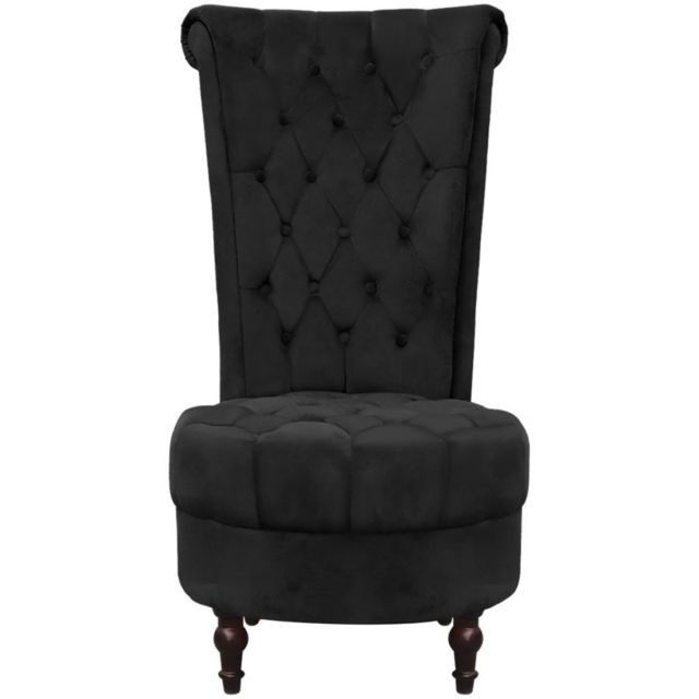 Fauteuils marque generique Icaverne - Fauteuils club, fauteuils inclinables et chauffeuses lits ensemble Chaise de canapé avec dossier haut Noir