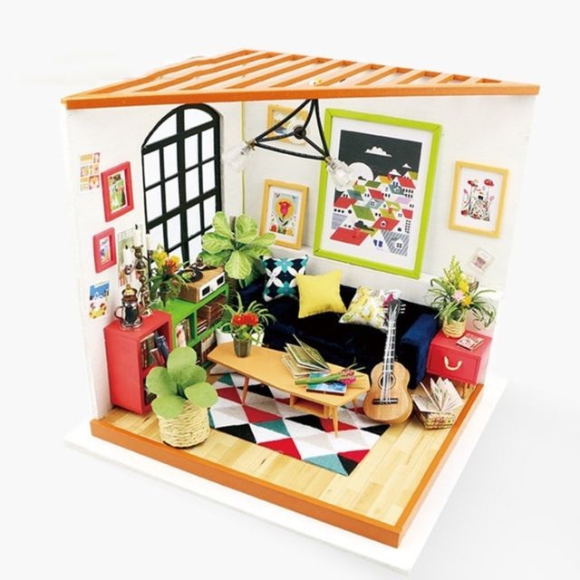 Wewoo - Maison artisanale bricolage modèle d'art créatif assembléStyle Cass Musical Living Room Wewoo  - Escape game maison Jeux de société
