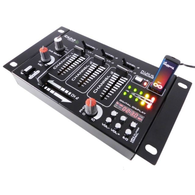 Ibiza Sound - Table de mixage 4 voies 7 entrées DJ21USB-MK2 - Tables de mixage
