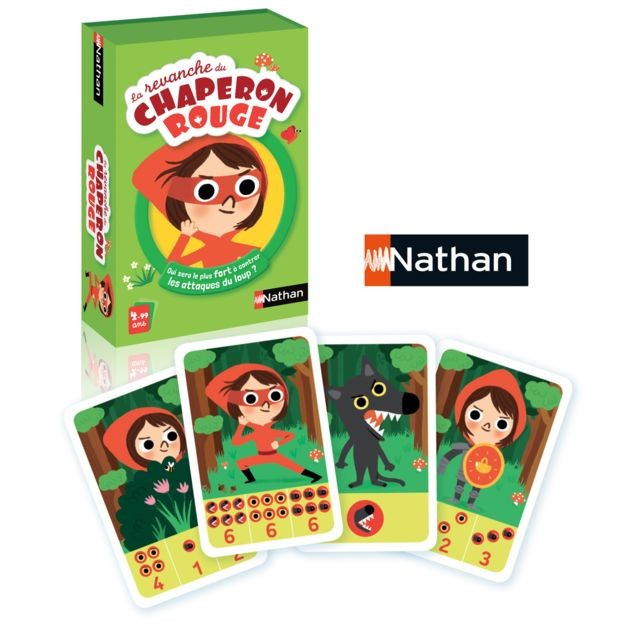 Nathan - NATHAN - La Revanche du Chaperon Rouge - Jeu de Cartes Nathan  - Jeux histoire Jeux de société