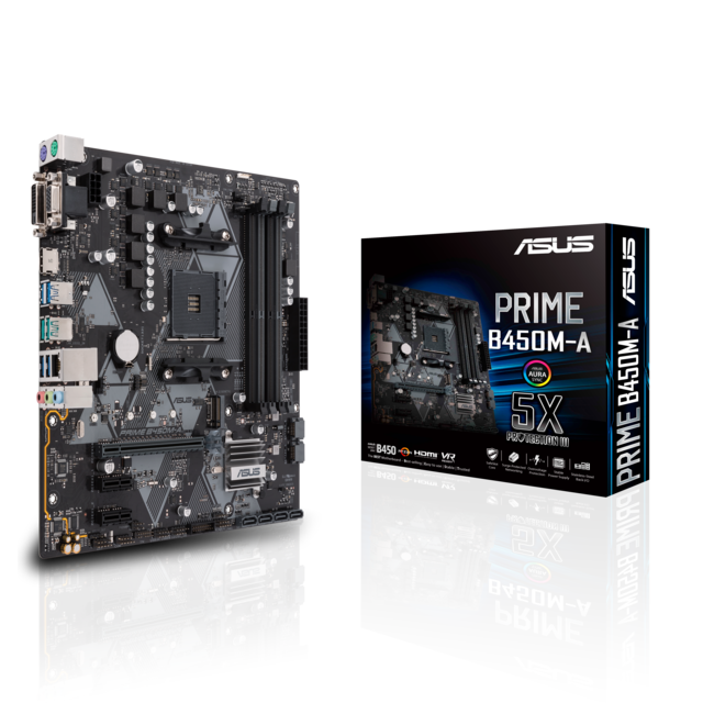 Asus -AMD B450 PRIME - Micro-ATX Asus  - Carte mère AMD